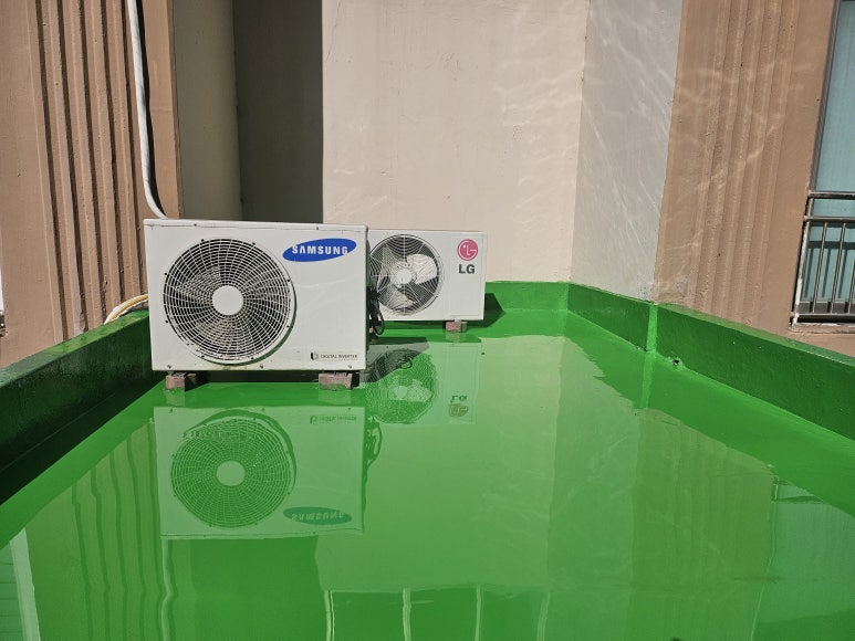 구미OO아파트 캐노피 우레탄 방수공사(구미방수전문업체 )