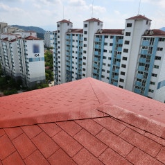 구미방수업체 아파트 옥상 아스팔트 슁글 보수 및 방수공사